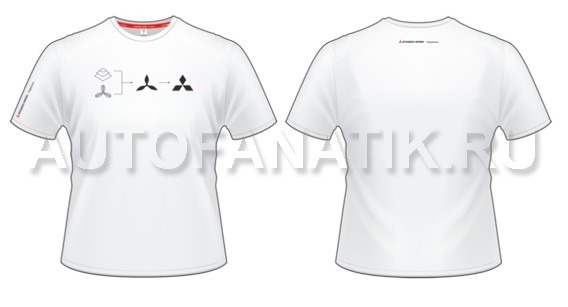 Мужская футболка Mitsubishi Men's T-Shirt History, White RU000008.