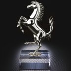 Silver sculpture of the Prancing Horse