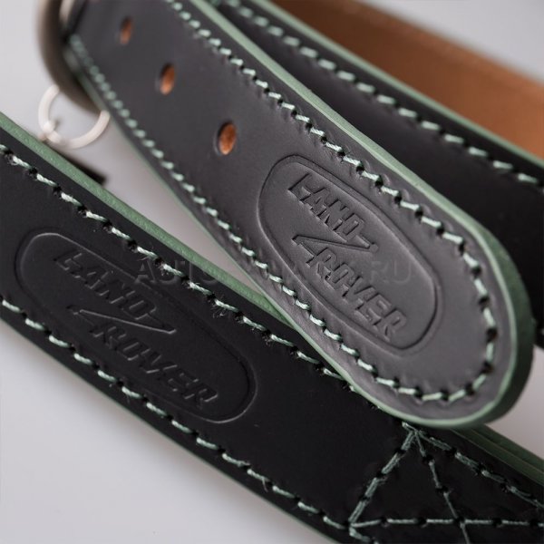 Кожаный ошейник с поводком для собаки Land Rover Hue Leather Dog Collar & Lead Set LDPT924BK4