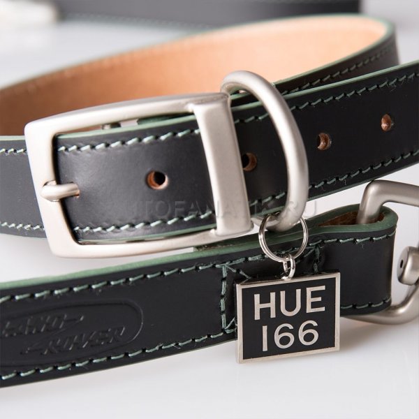 Кожаный ошейник с поводком для собаки Land Rover Hue Leather Dog Collar & Lead Set LDPT924BK4