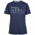 Мужская футболка Land Rover, хлопок, синий