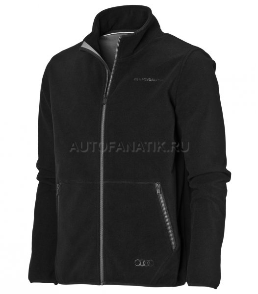 Мужская флисовая куртка Audi Mens Fleece Jacket, quattro, Black 3131700602