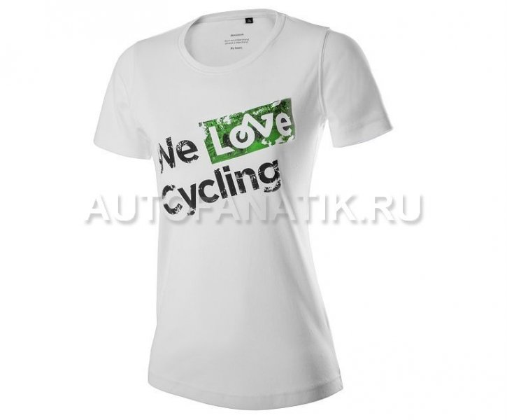 Женская футболка Skoda Women's T-Shirt, We love cycling, White 000084210AE084