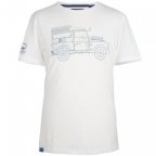 Мужская футболка Land Rover, хлопок, белый