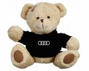 Плюшевый мишка Audi бежевый, черн. футболка