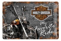 Металлическая пластина Harley-Davidson, 20х30 см.