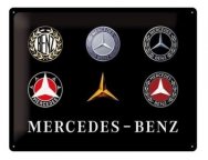 Металлическая пластина Mercedes-Benz, 30 х 40 см.