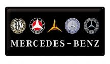 Металлическая пластина Mercedes-Benz, 25 x 50 см.