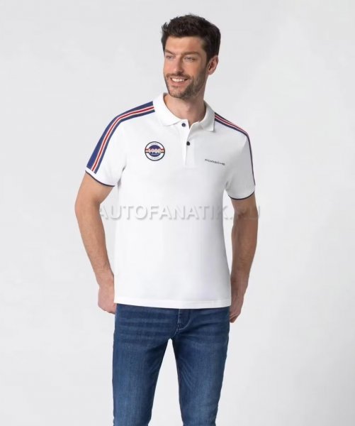 Мужская рубашка-поло Porsche Racing Polo Shirt, Men's, White WAP4510XS0NRTM