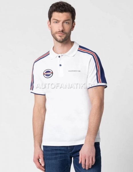 Мужская рубашка-поло Porsche Racing Polo Shirt, Men's, White WAP4510XS0NRTM