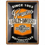 Металлическая пластина Harley-Davidson, 30х40 см.