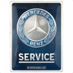 Металлическая пластина Mercedes-Benz, 30 х 40 см.