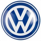 Металлическая пластина VW, диаметр. 35 см.