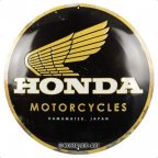 Металлическая пластина Honda, диаметр. 35 см.