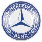 Металлическая пластина Mercedes, диаметр. 35 см.