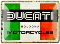 Металлическая пластина Ducati, разм. 15 x 20 см.