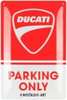 Металлическая пластина Ducati, 20 х 30 см.