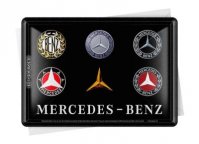 Металлическая открытка Mercedes-Benz, 10 х 14 см.